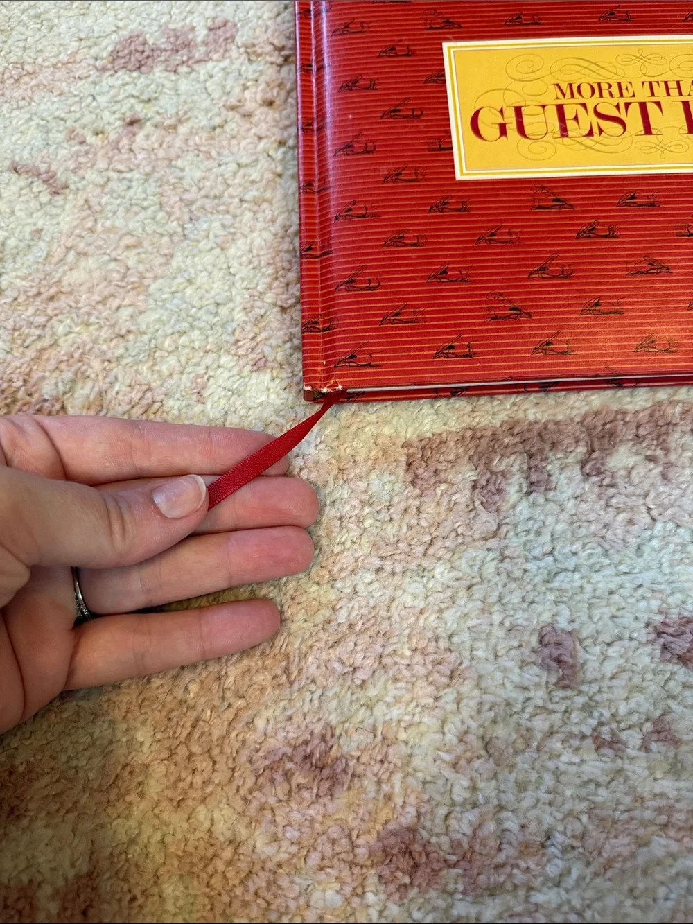 Vintage *Unused* “More Than A Guest Book” Red Hardcover